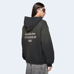 아크네 스튜디오 로고 후드 스웨터 블랙